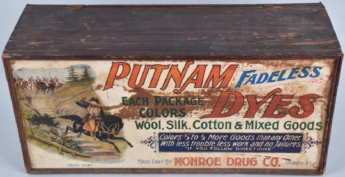 PUTNAM DYES WOOD ADVERTISING DISPLAY CASE (1 of 3)