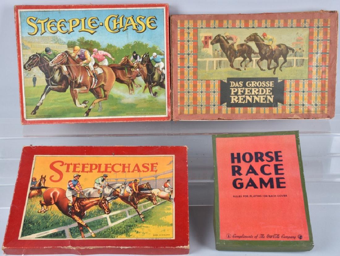4-VINTAGE HORSE RACE GAMES, BOXED (1 of 4)