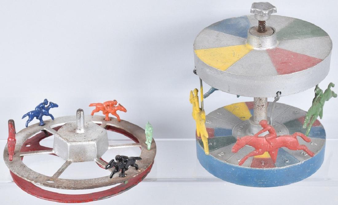 2-VINTAGE CAST METAL HORSE RACE GAMES (1 of 5)