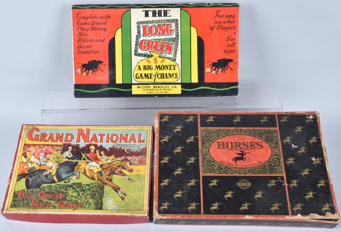 3-VINTAGE HORSE RACE GAMES, BOXED (1 of 4)