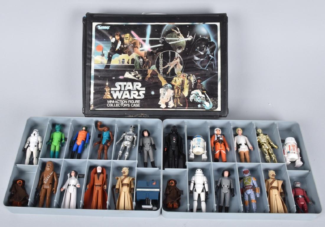 1977 STAR WARS VINYL CASE w/ 24 ACTION FIGURES (1 of 5)