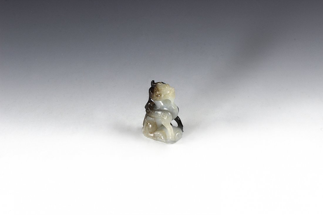 A nephrite carved mystical animal (1 of 3)