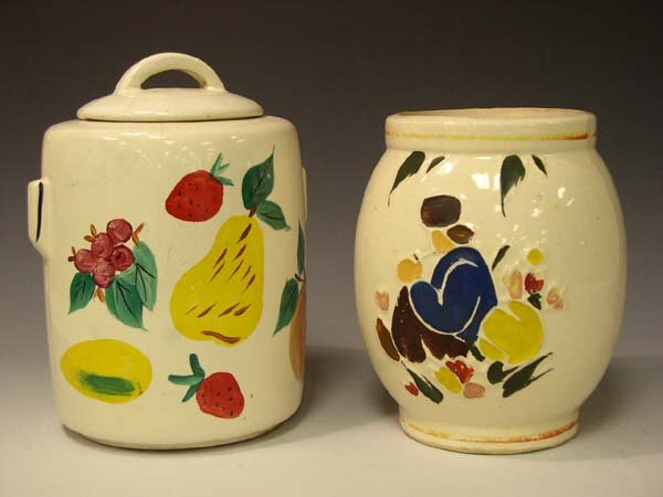 Lot of 2 McCoy Cookie Jars "AS IS": You are bidding on Lot of 2 McCoy Cookie Jars. These Cookie jars have some DAMAGE. David Iver Auctions will be conducting this online and in house auction at 11:00 AM CST on Sunday October 3, 2004. Th