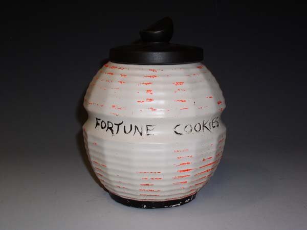 McCoy Fortune Cookie Cookie Jar: You are bidding on a McCoy Fortune Cookie Cookie Jar No Damage! David Iver Auctions will be conducting this online and in house auction at 11:00 AM CST on Sunday October 3, 2004. This auction will hav
