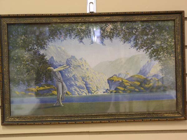 Original Robert Wood "Dawn" Print: You are bidding on a Robert Wood "Dawn" Print. Measures 11 1/2 H x 19 1/2 W. Silver Dress. David Iver Auctions will be conducting this online and in house auction at 11:00 AM CST on Sunday October 3,