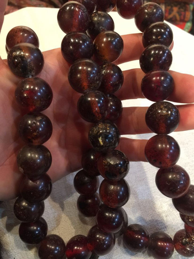 Antique Tibetan amber necklace (1 of 2)