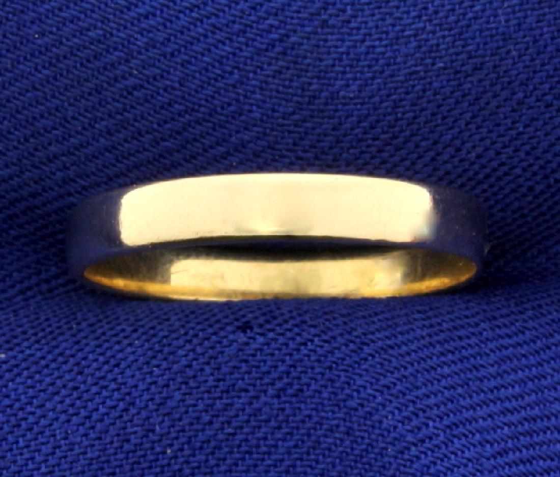 3mm Gold Wedding Band Ring: In 14k yellow gold. Size 7 1/2, 3mm wide. 1.6g.