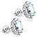 Aquamarine and Diamond Earrings in Sterling Silver - 2