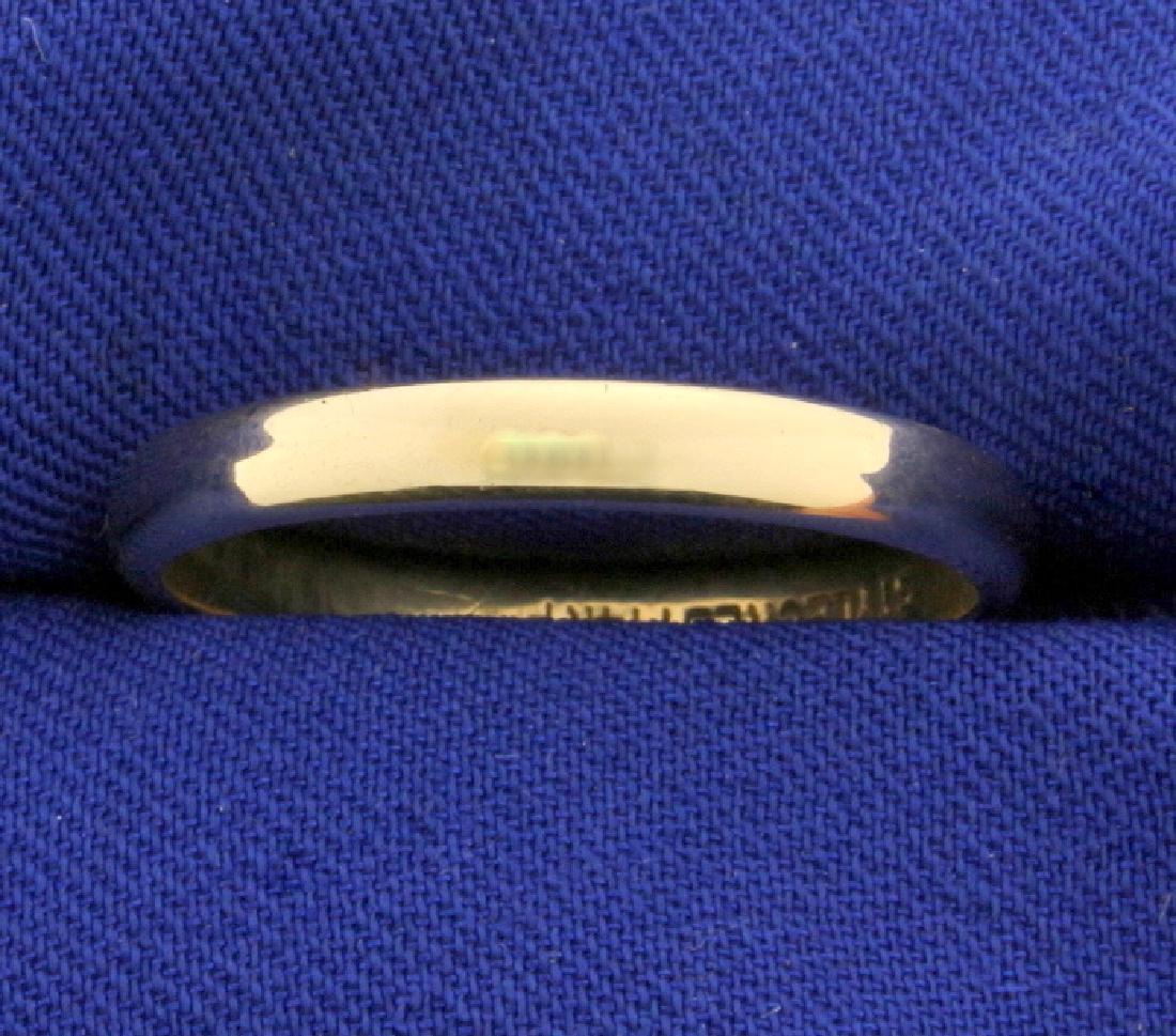 14k Gold Wedding Band Ring: In 14k yellow gold, Size 10 1/4 and 1/8 inch wide. 3.3g.