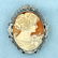 Vintage Cameo Pin in Sterling Silver