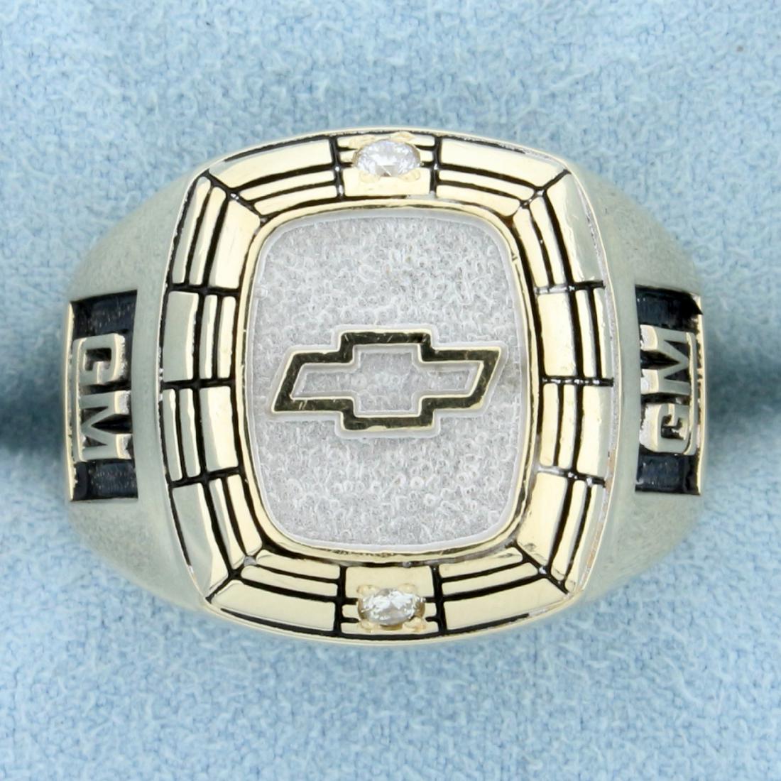 Vintage Chevrolet General Motors Diamond Ring in 10k