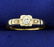 Vintage Three Stone Diamond Ring in 14K Yellow and