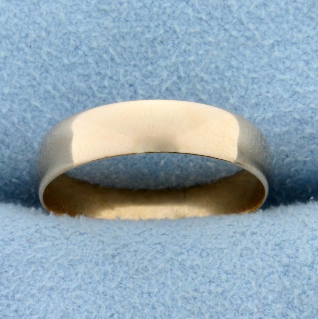 Vintage High Polish Wedding Band Ring in 18K Rose Gold: In 18K Rose Gold. 4.5mm wide. Size 7 1/2. 2.1g.