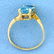 Vintage 2ct Natural Aquamarine Ring in 14K Yellow Gold - 3