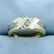 Unique 3-Stone Channel Set Diamond Ring in 14K Yellow