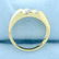 Unique 3-Stone Channel Set Diamond Ring in 14K Yellow - 3