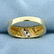 Unique 3-Stone Channel Set Diamond Ring in 14K Yellow - 4