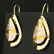 Diamond Cut Tri-Color Dangle Drop Earrings in 14K - 2