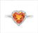 1.6CT Azotic Topaz & Diamond Heart Ring in Sterling