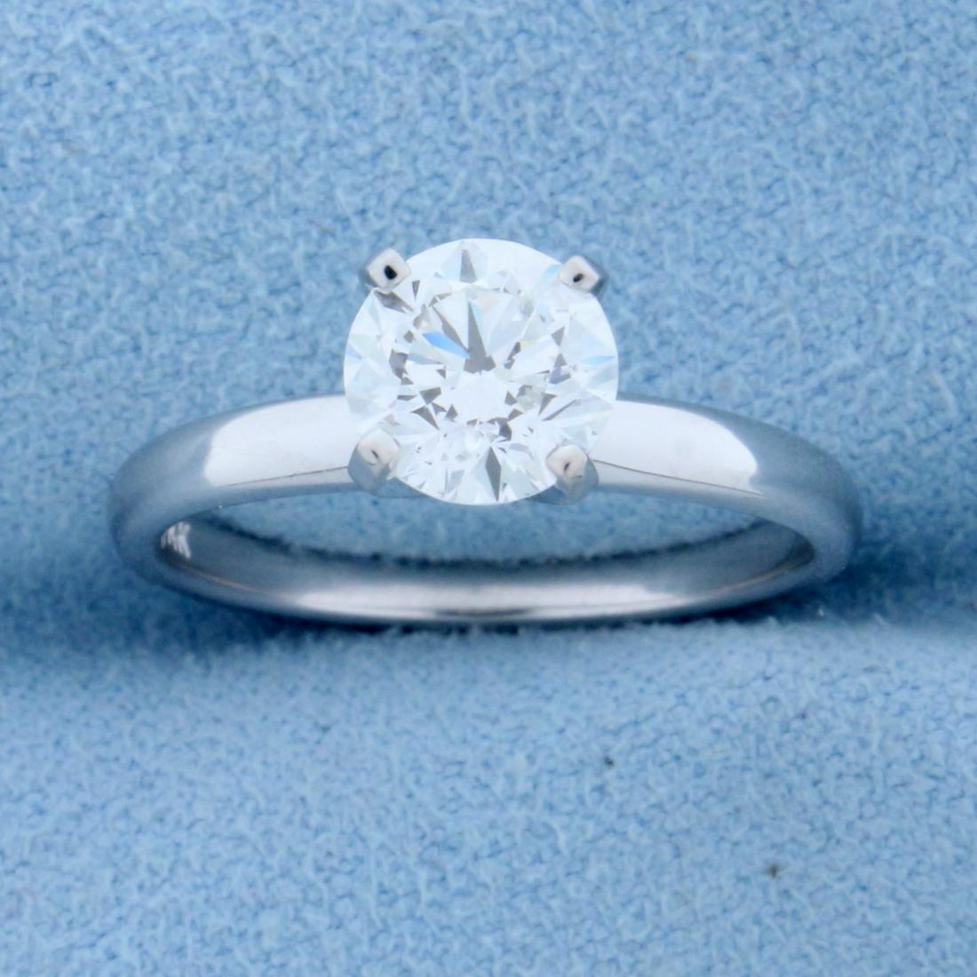 GIA Certified 1.2ct TW Diamond Solitaire Engagement: In 14k White Gold. Contains a GIA certified 1.2ct Very High Quality Round Brilliant Diamond, F color/VS2 clarity/Tripple Excellent Cut/Polish/Symetry. GIA Cert Number 2306412022. Amazing stone with fa