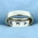 Vintage 3 Stone Diamond Ring in 14K White Gold - 4