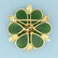 Large Vintage Jade and Ruby Flower Pin in 14K Yellow - 2
