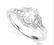 Aquamarine & White Topaz Deco Ring in Sterling Silver