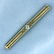 Antique Aquamarine Bar Pin in 14K Yellow Gold