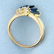 Unique Vintage Sapphire and Diamond Ring in 18K Yellow - 2