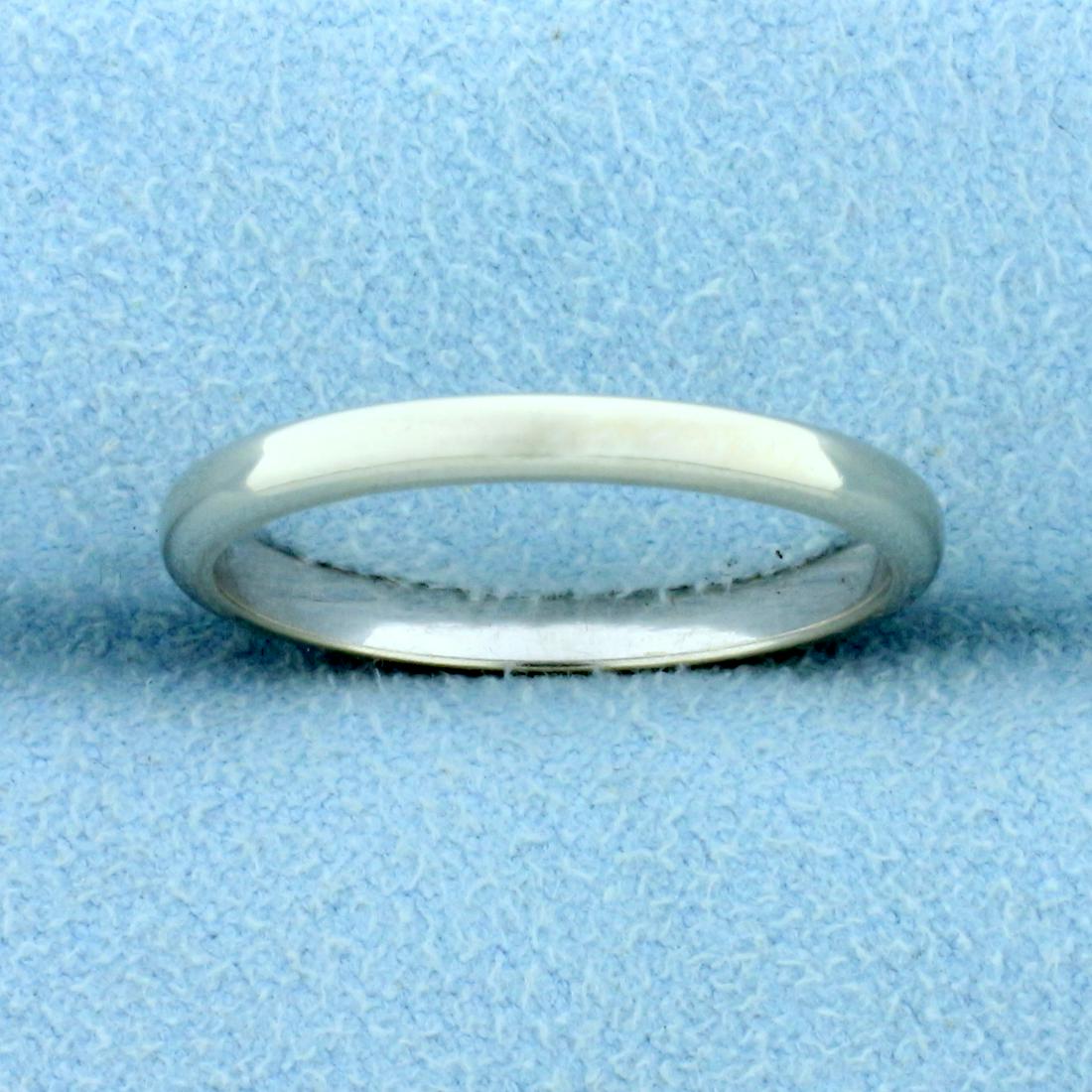 Thin Wedding Band Ring in 14k White Gold: In 14K White Gold. Size 8 1/4. 2.4mm wide. 2.6g
