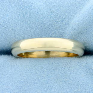 4.1mm Comfort Fit Wedding Band Ring in 14K Yellow Gold: In 14K Yellow Gold. 4.1mm wide. Size 9 1/2. 6.8g.