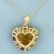 7ct TW Multi-Gemstone and Diamond Heart Necklace in 14K - 3