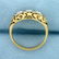 Vintage Three-Stone Diamond Ring in 14K Yellow and - 3