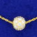 1ct TW White Sapphire Ball Pendant and Chain in 18K