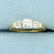 Vintage Three-Stone Diamond Ring in 14K Yellow and