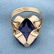 Vintage Large 15ct Purple Sapphire Ring in 14K Rose - 4