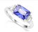 3.6CT Tanzanite & Diamond Ring in Sterling Silver
