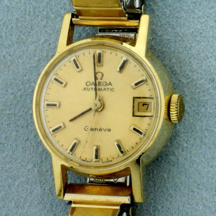 For Auction Womens Vintage Omega Geneve Watch With Solid 18k Yellow 13519 On Jul 02 2020 Eric S Estate Jewelry In Fl
