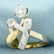 1.5ct TW Diamond Modern Abstract Two Tone Ring in 14K - 2