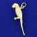 Parakeet 3-D Charm or Pendant in 14K Yellow Gold