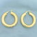 Diamond Cut Geometric Design Hoop Earrings in 14K - 2