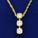 2.3ct TW 3 Stone Diamond Journey Pendant on Chain in