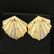 Diamond Clam Shell Design Earrings in 14k Yellow Gold