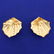 Diamond Clam Shell Design Earrings in 14k Yellow Gold - 2