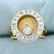 2.5 Peso Mexican Gold Coin Diamond Ring in 18K Yellow