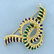 Vintage Enamel Pin in 14K Yellow Gold