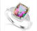 2.5CT Mystic Topaz & Diamond Ring in Sterling Silver - 2