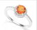 Azotic Topaz & Diamond Halo Ring in Sterling Silver