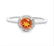Azotic Topaz & Diamond Halo Ring in Sterling Silver - 2