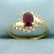 1ct TW Ruby and Diamond Bypass Ring in 14K Yellow Gold